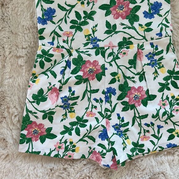 Janie and Jack Floral Pique Romper Size 6 Girls - Picture 4 of 7